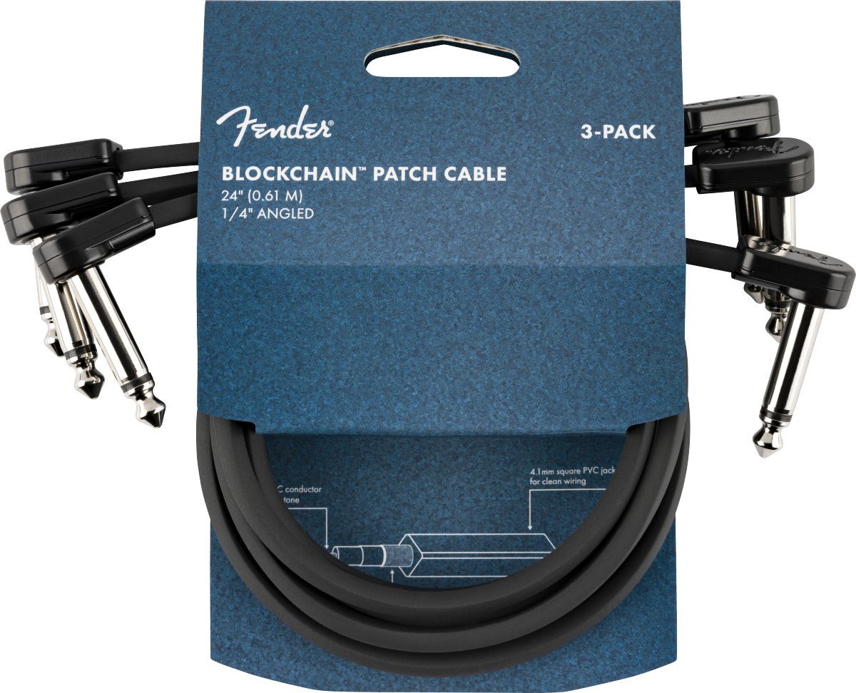 Fender Blockchain 24' Patch Cable 3-Pack