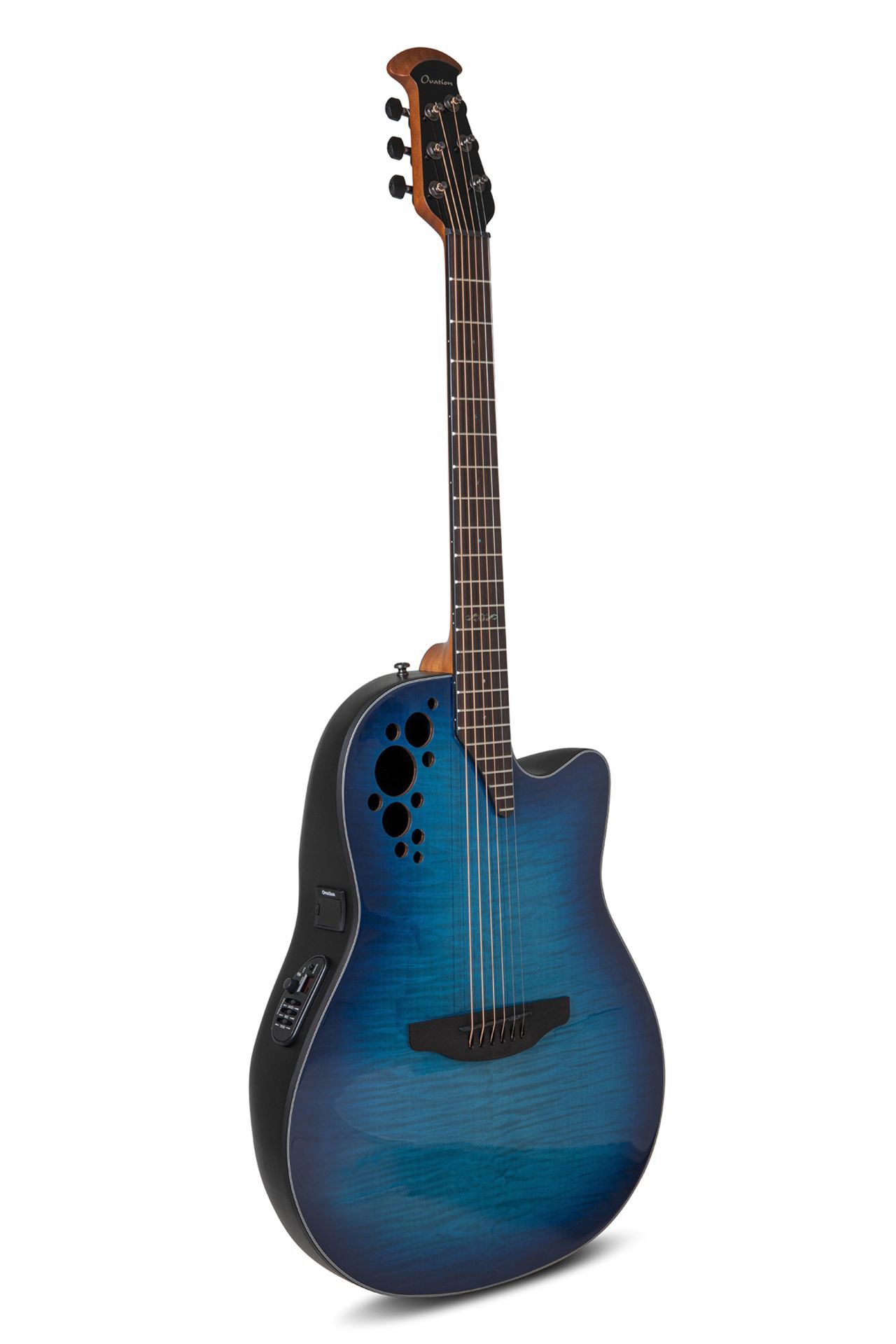 Ovation Celebrity Elite Plus Mid Cutaway Blue Flamed Maple