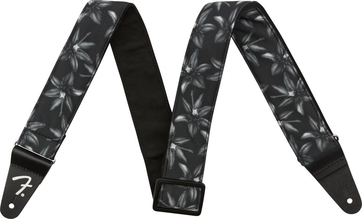 Fender Hawaiian Straps Black Floral