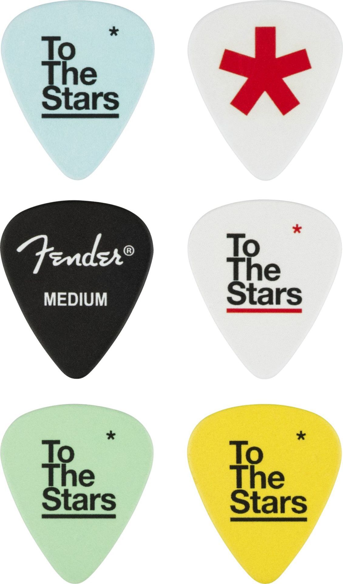 Fender Tom DeLonge 351 Celluloid Picks (6) Multi-Color