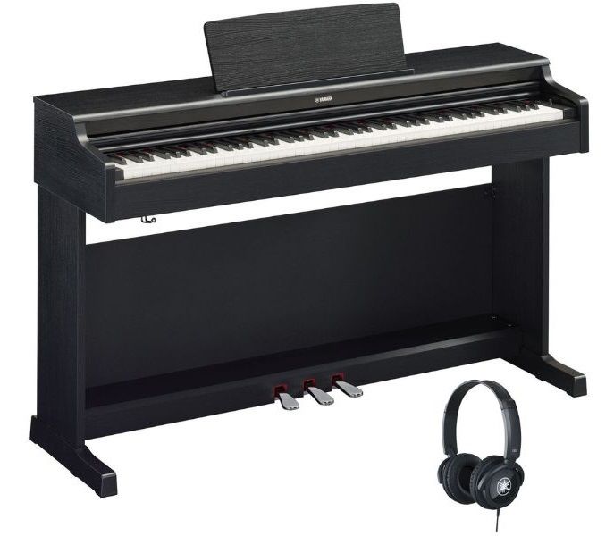 Yamaha YDP-165 Black + HPH-100