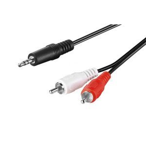 Omnitronic 3.5 Jack/2xRCA 0,5m negru