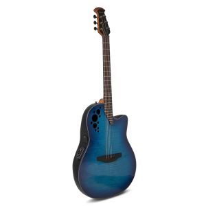 Ovation Celebrity Elite Plus Mid Cutaway Blue Flamed Maple