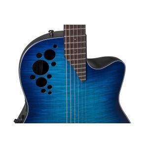 Ovation Celebrity Elite Plus Mid Cutaway Blue Flamed Maple