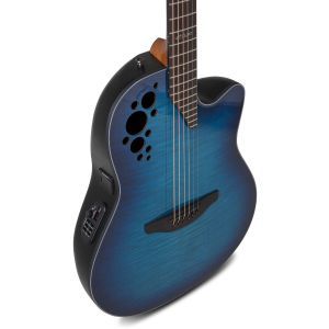 Ovation Celebrity Elite Plus Mid Cutaway Blue Flamed Maple