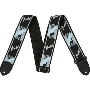 Fender Monogrammed Straps Black/Light Grey/Blue