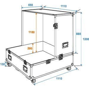 Roadinger Flightcase Mirror Ball 100cm