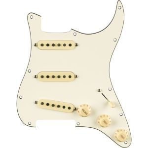 Fender Pre-Wired Strat Pickguard Pure Vintage 65 w-RWRP Middle Parchment