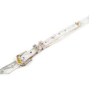 Gretsch Vintage Tooled Leather Guitar Strap White
