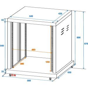 Roadinger Steel Rack SR-19 12U