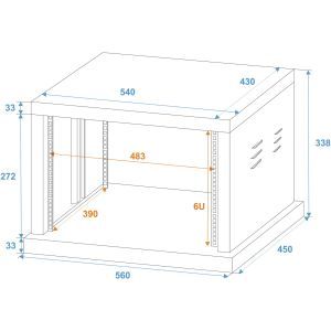 Roadinger Steel Rack SR-19 6U