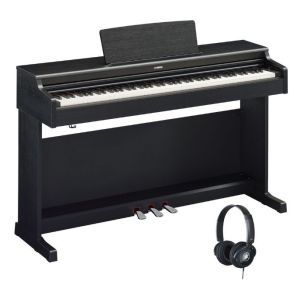 Yamaha YDP-165 Black + HPH-100