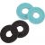 Fender Strap Block 4-Pack Black and Daphne Blue