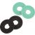 Fender Strap Block 4-Pack Black and Surf Green